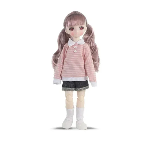 30cm Customizable Anime Eye BJD Doll with Articulated Joints & Accessories