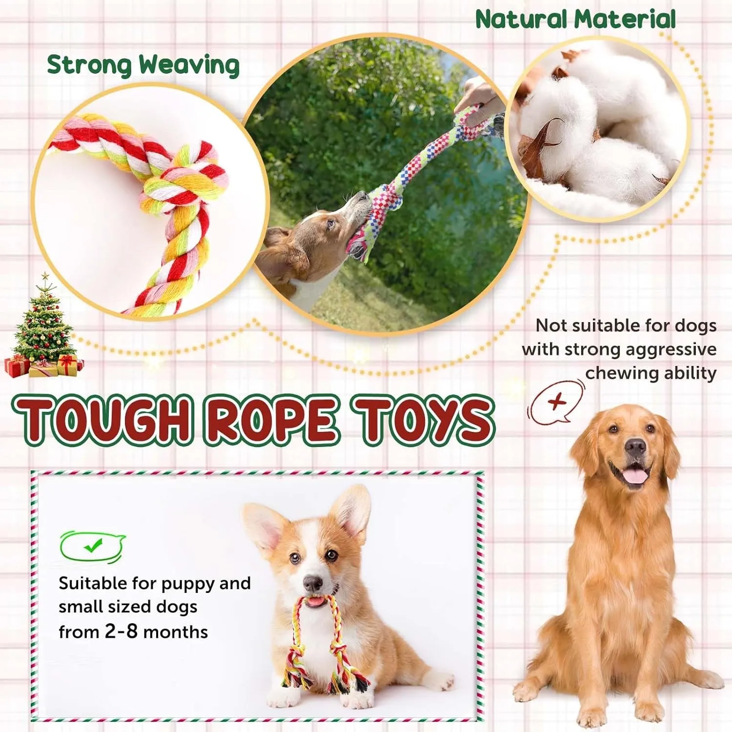 9 Pack Dog Toys