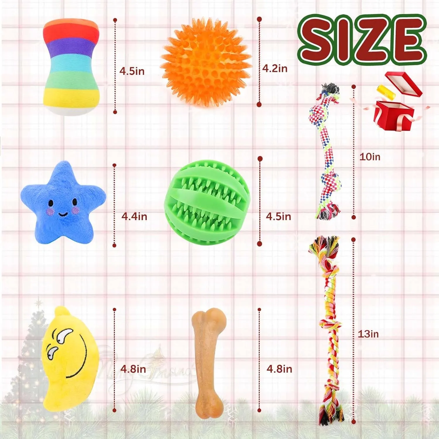9 Pack Dog Toys