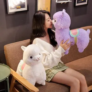Adorable 3D Llama Stuffed Kawaii Animal Pillow Plushies
