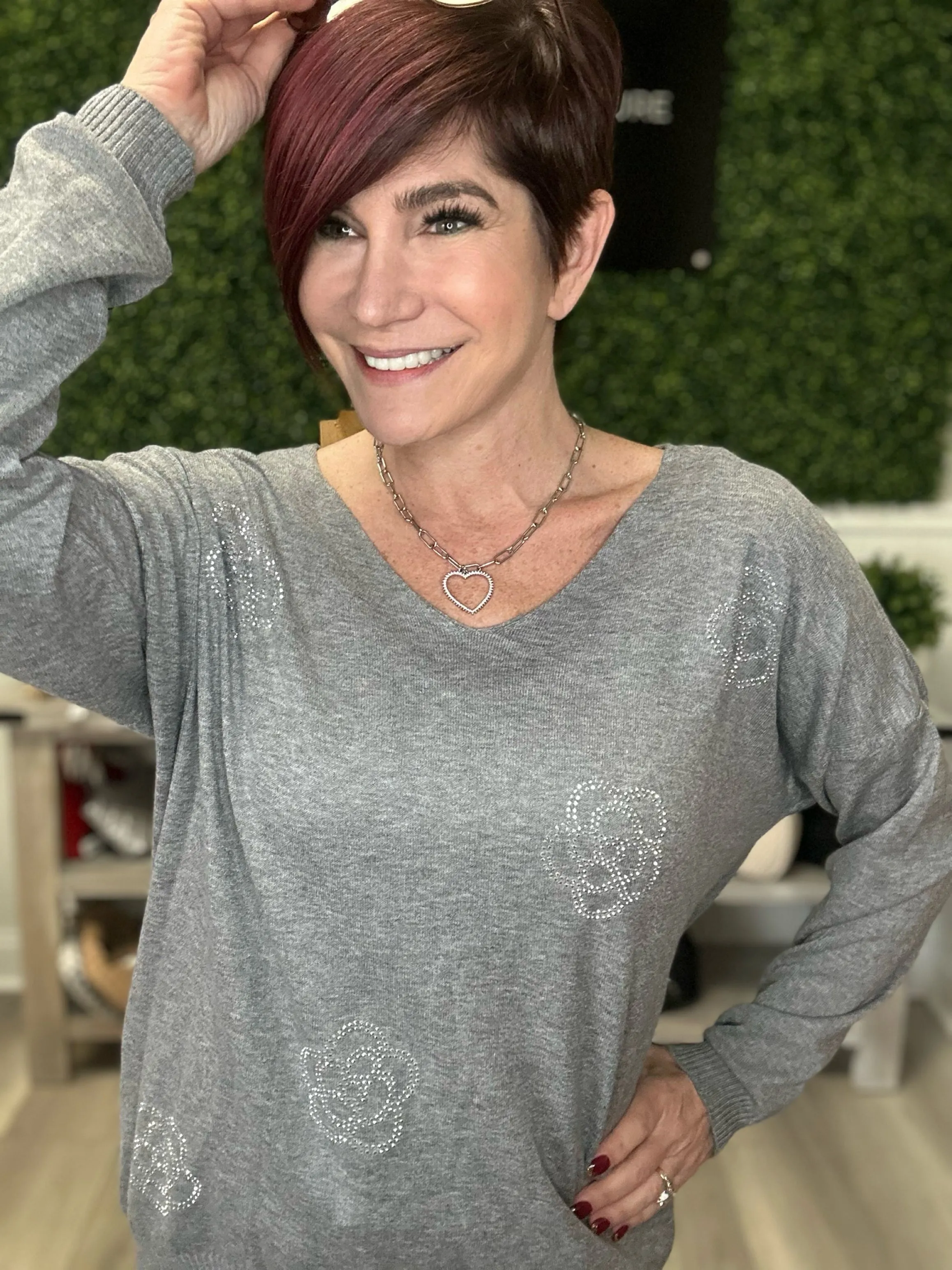 Chaneling Flower Sweater