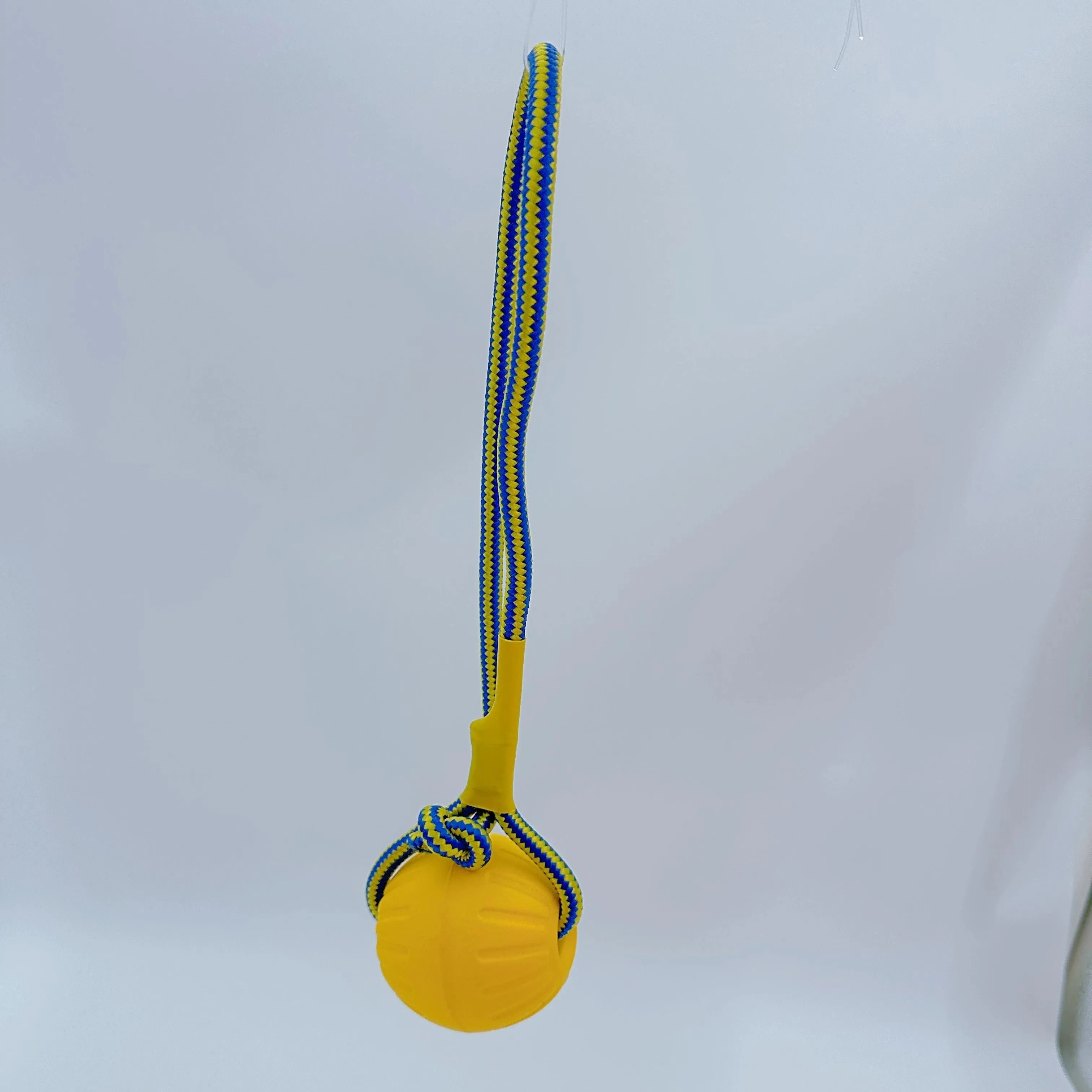 Durable Pet Training Toy Ball With Rope For Tug, Pull, And Chew - Perfect For Interactive Play And Dental Health