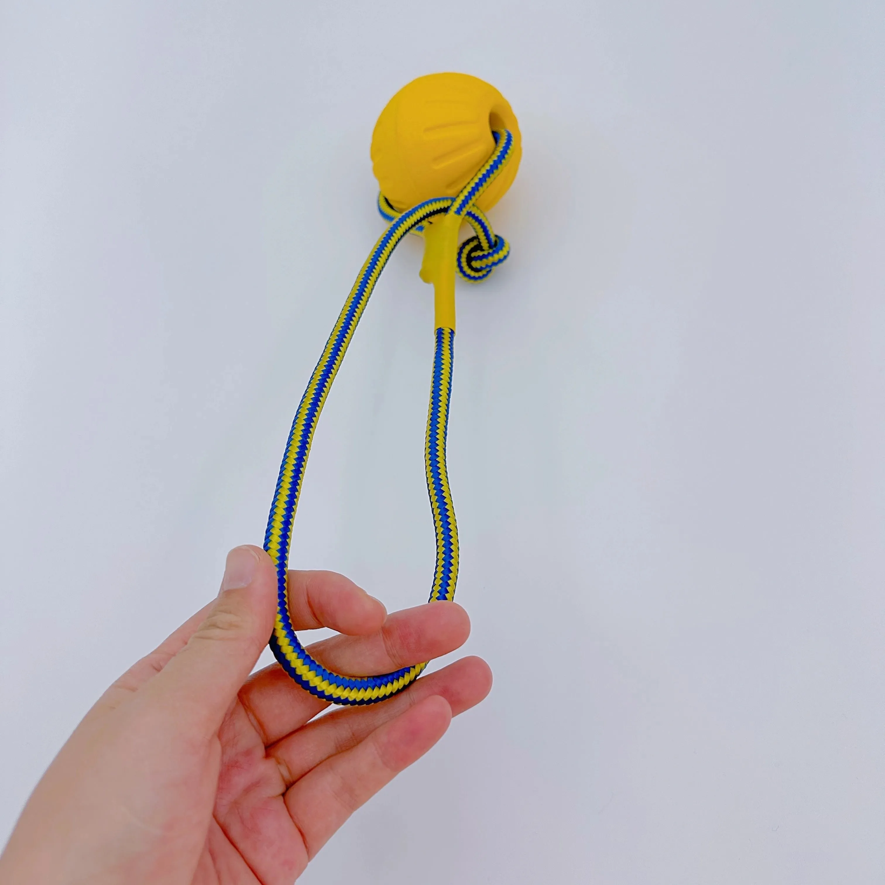 Durable Pet Training Toy Ball With Rope For Tug, Pull, And Chew - Perfect For Interactive Play And Dental Health