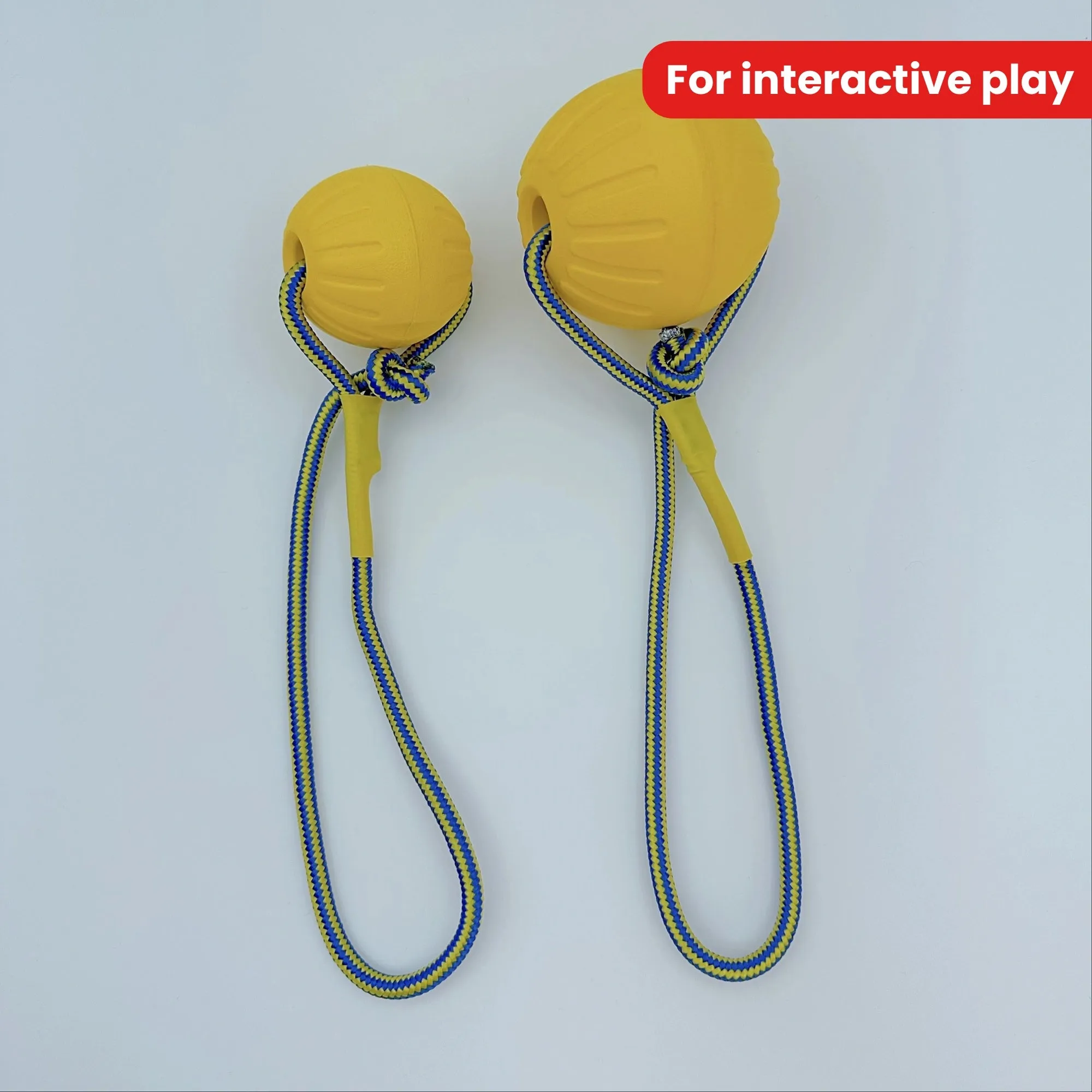 Durable Pet Training Toy Ball With Rope For Tug, Pull, And Chew - Perfect For Interactive Play And Dental Health