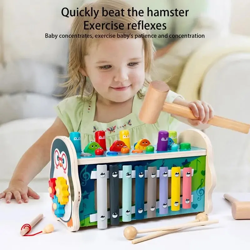 Interactive 7-in-1 Montessori Wooden Learning Toys for Toddlers