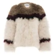 Jacket Frankie Camel, Black, Wine and Cream