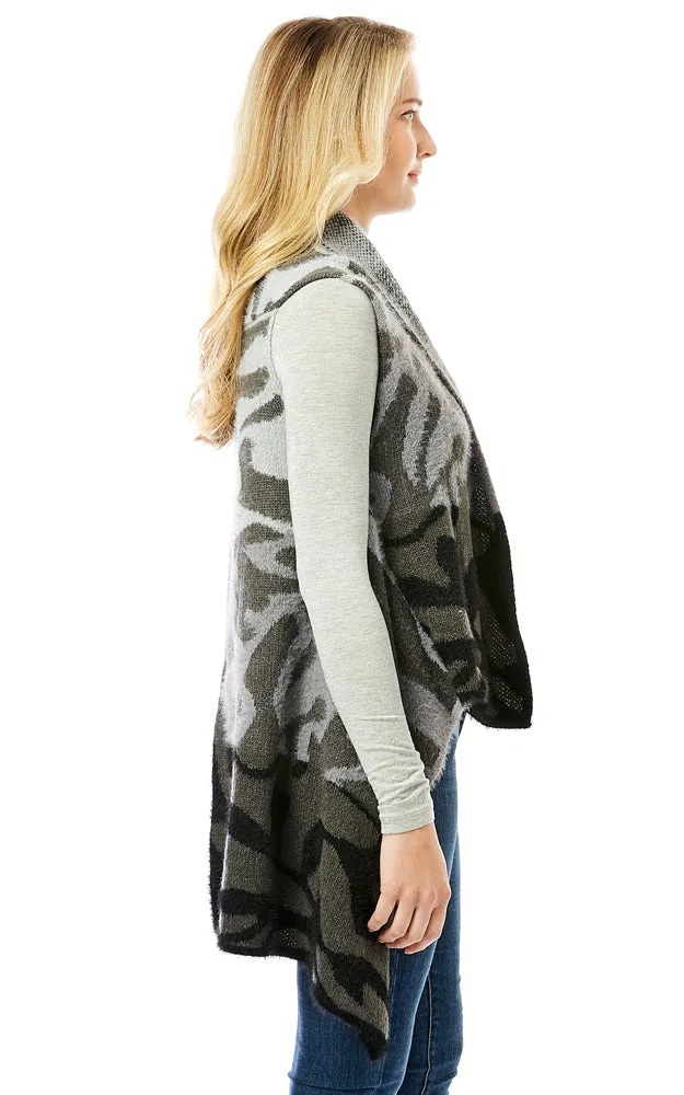 LOF1298 Animal Printed Soft Fuzzy Vest