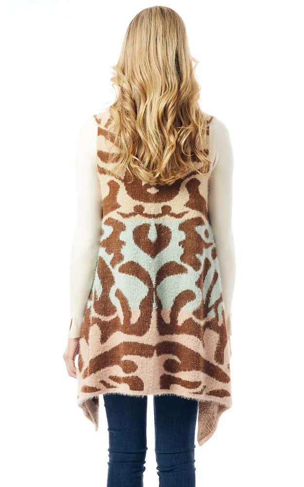 LOF1298 Animal Printed Soft Fuzzy Vest