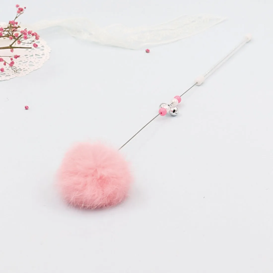 Moo - Colorful Pom-Pom Cat Teaser Wand
