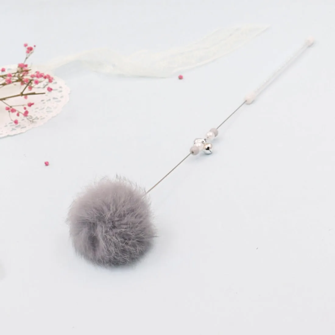 Moo - Colorful Pom-Pom Cat Teaser Wand