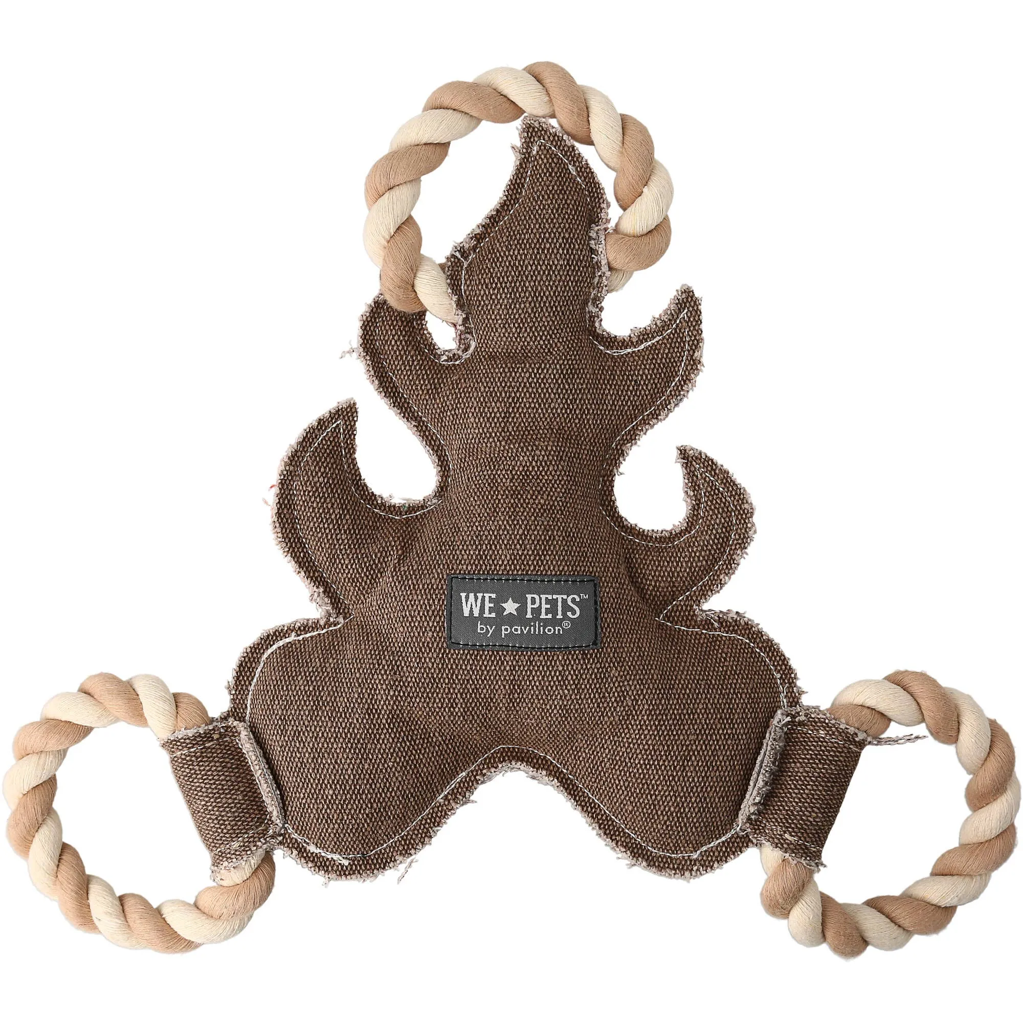 NEW!! Camping Dog - 12" Canvas Dog Toy on Rope