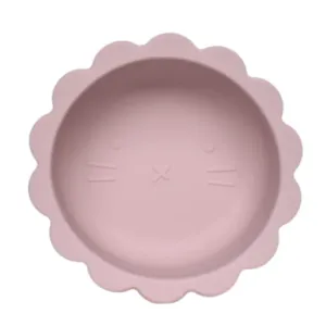 Petite Eats Silicone Baby Lion Bowl - Dusty Lilac