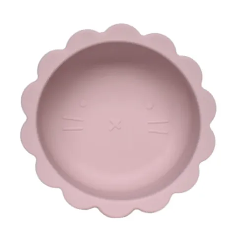 Petite Eats Silicone Baby Lion Bowl - Dusty Lilac