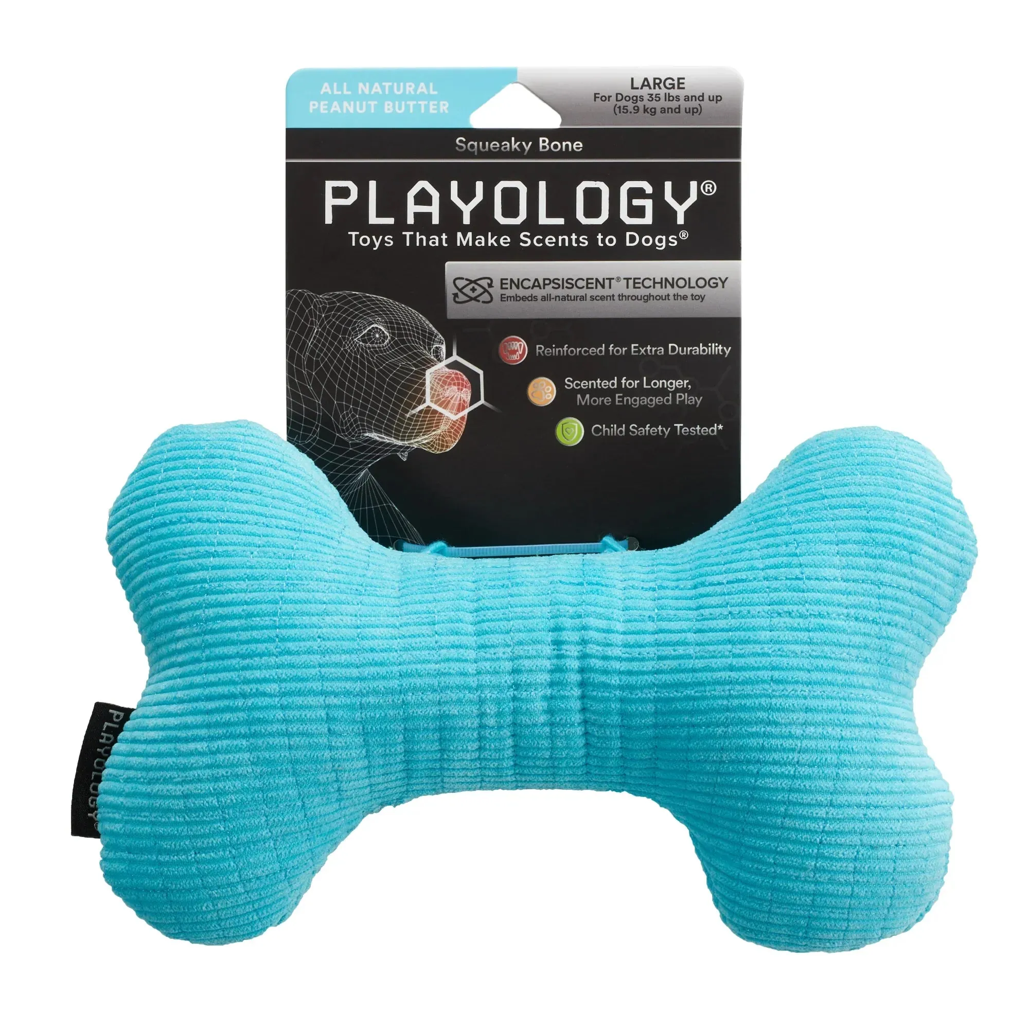 Playology Plush Squeaky Bone Dog Toy