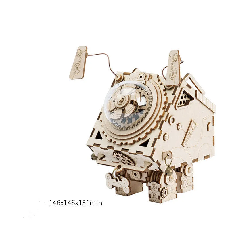 Robot Rabbit DIY Creative Gift 3D Wooden