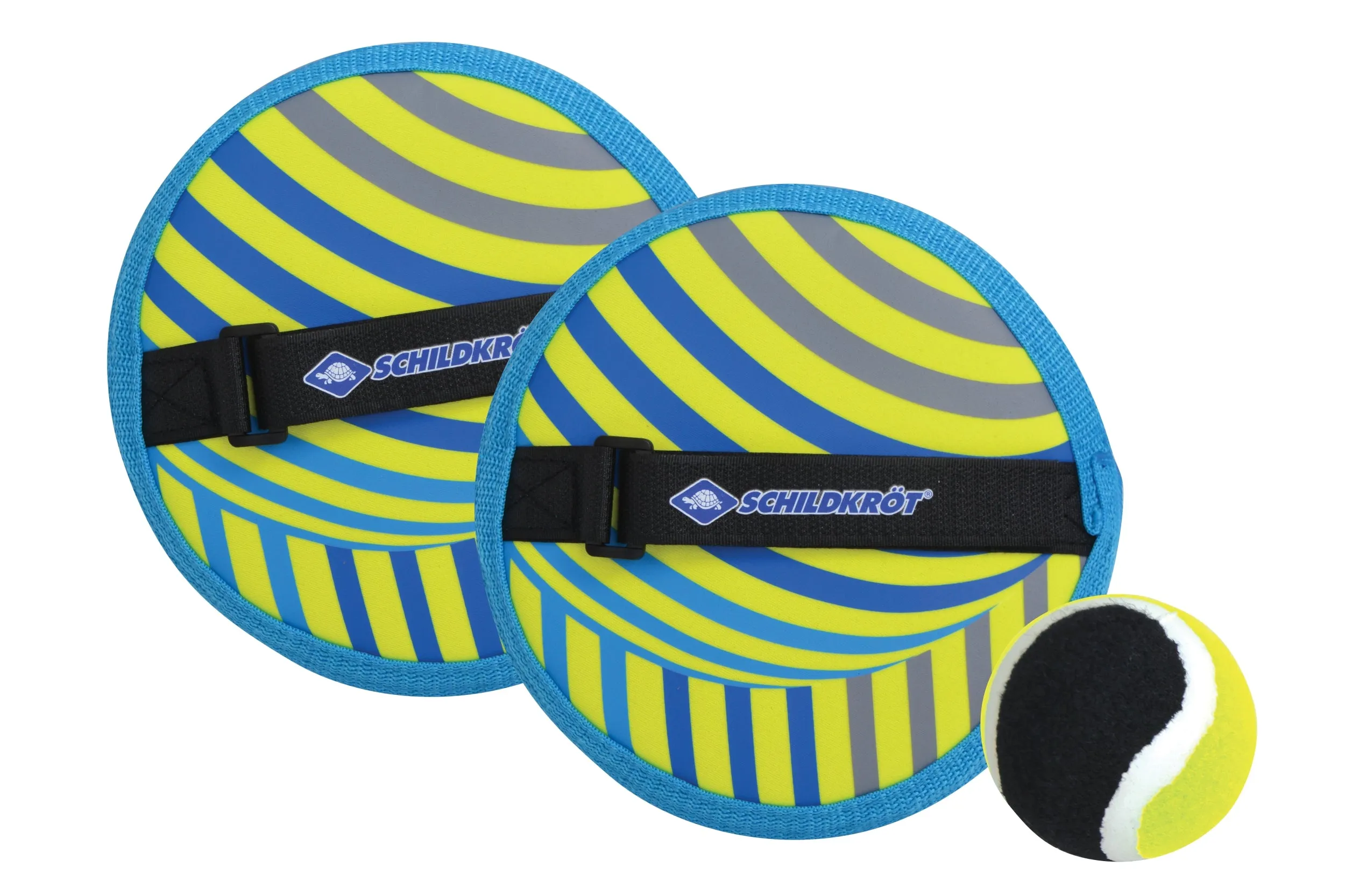 SCHILDKRÖT FUN SPORTS NEOPREN KLETT BALL SET, neon-gelb