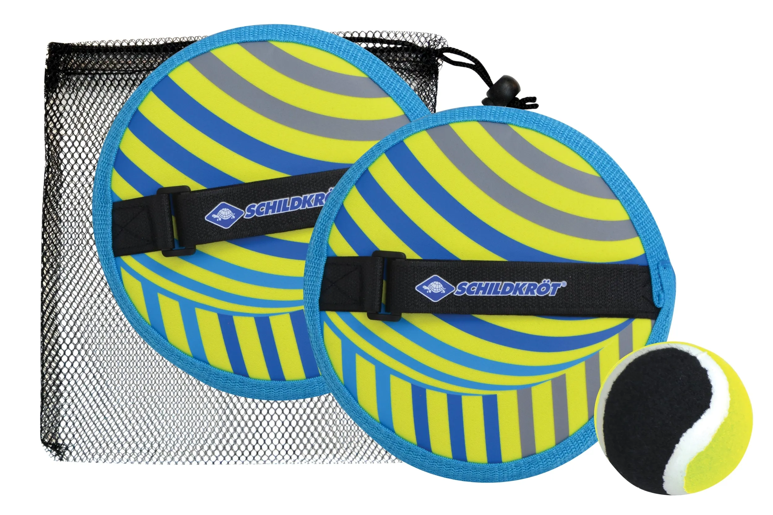 SCHILDKRÖT FUN SPORTS NEOPREN KLETT BALL SET, neon-gelb