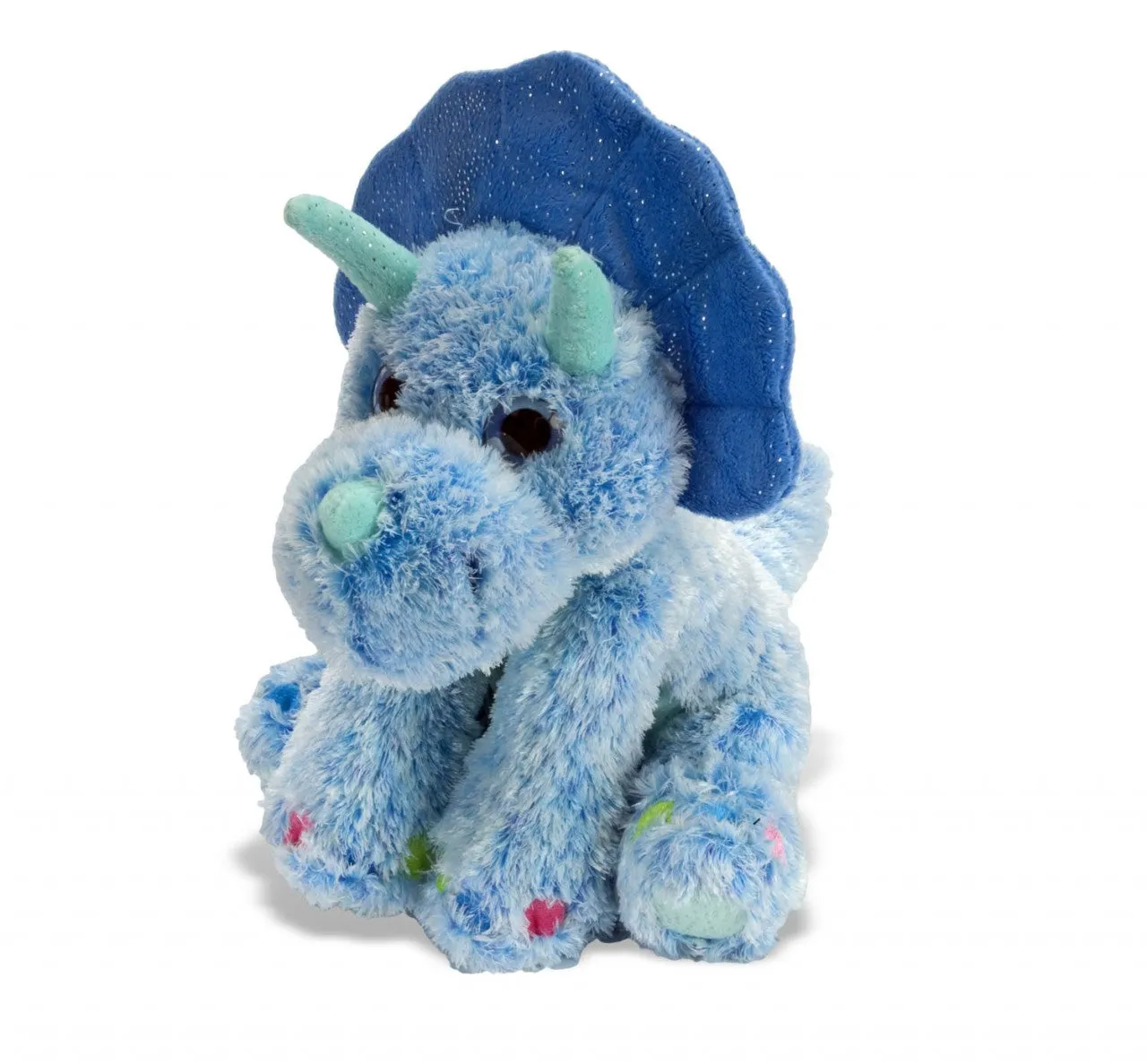 Sparkly Blue Triceratops - 30cm
